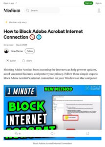 Block Adobe Acrobat Internet